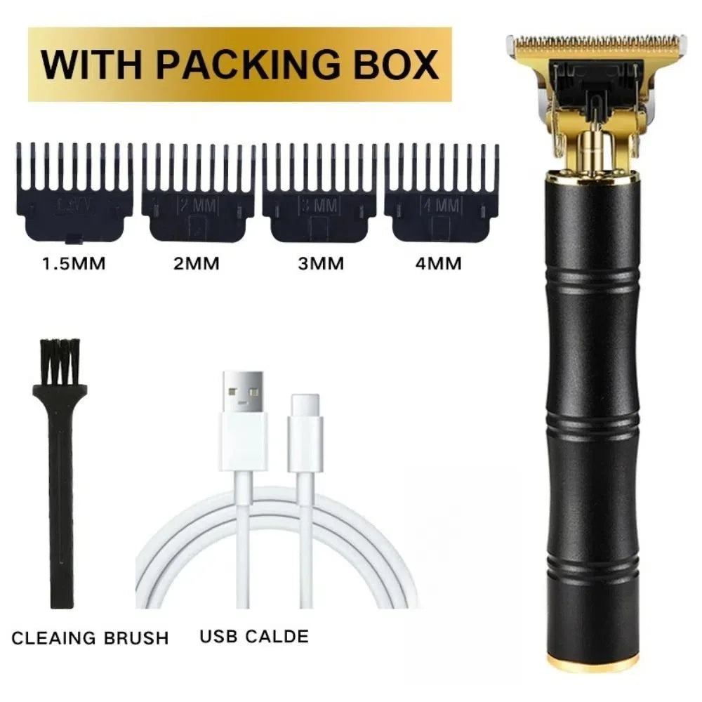 Cordless Professional T-Blade Hair Trimmer – Waterproof Clipper