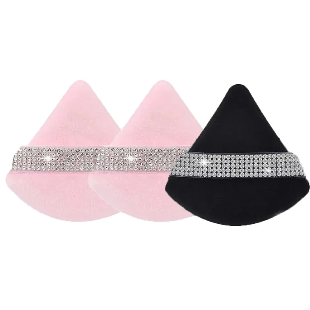 Triangle Crystal Velvet Setting Powder Puff – Diamond Ribbon