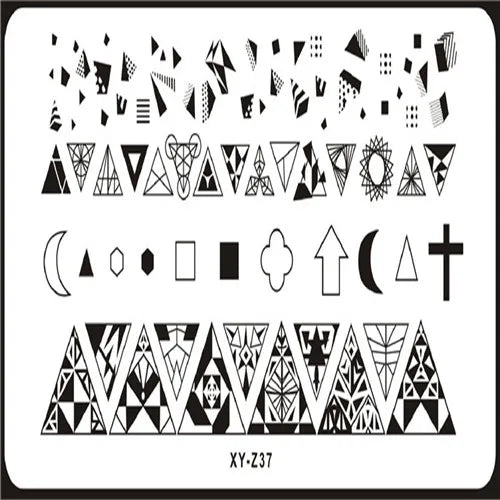 MAFANAILS Nail Art Stamping Plate – Multi-Design Stencil XY-Z