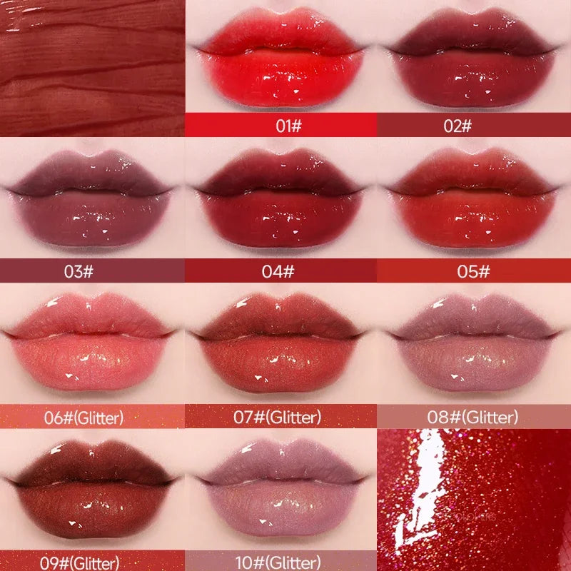 TEAYASON Mirror Jelly Lip Gloss – 10 Shades Pearl Lipstick