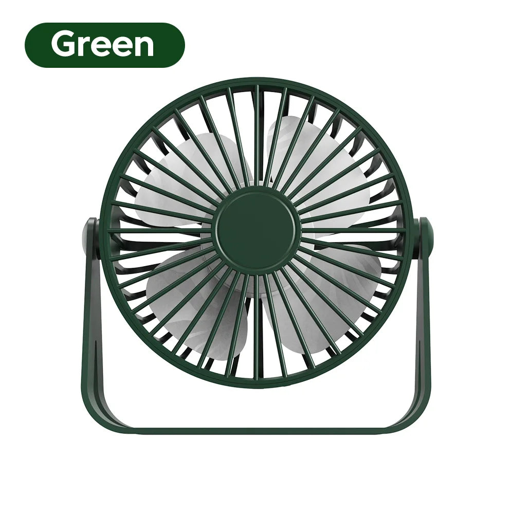 USB Desktop Mini Fan – Portable Table Fan Home Office Dorm USB Desktop Fan PRIMED Green-style A