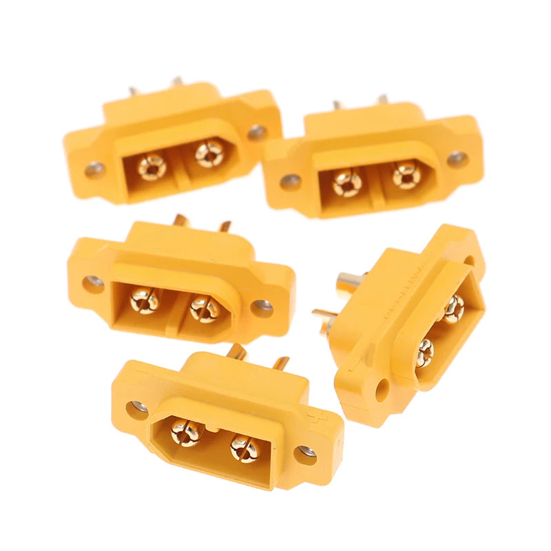 5pcs XT60E-M Mountable Male Plug Connector – RC Battery RC Battery Connector PRIMED