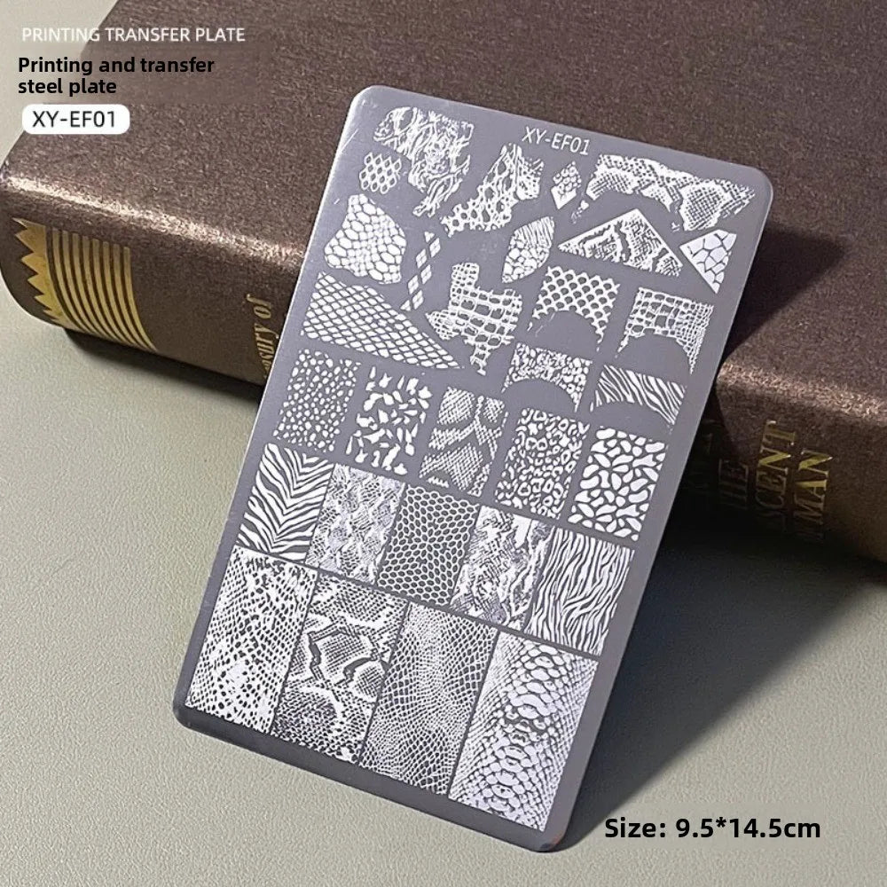 Nail Art Stamping Plate – Butterfly, Flower & Heart Designs Nail Stamping Plate PRIMED