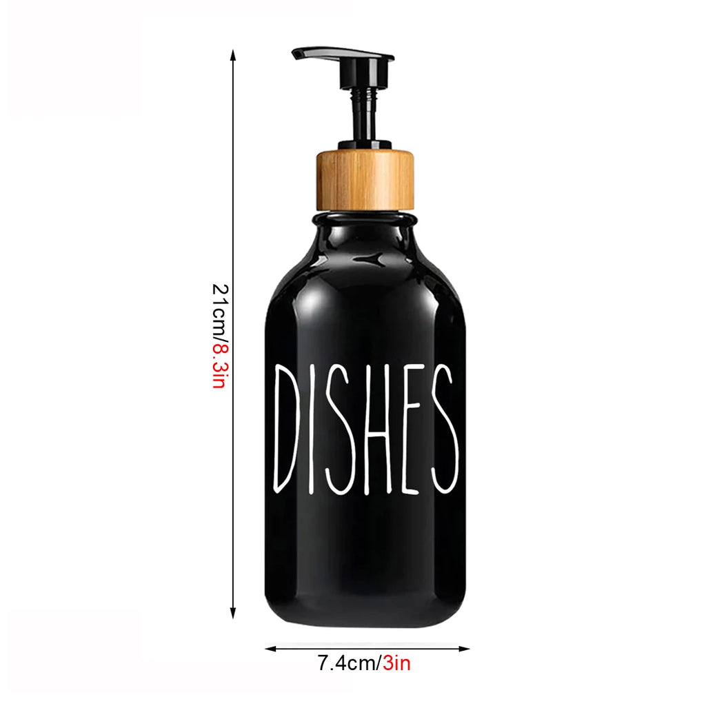 Farmhouse Refillable Kitchen Soap Dispenser – Black & White Soap Dispenser PRIMED