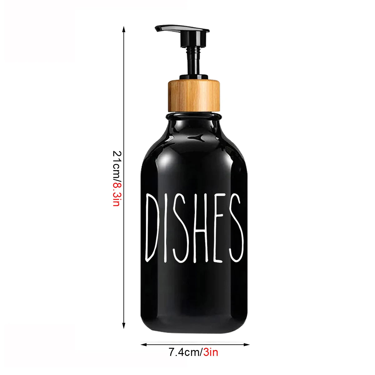 Farmhouse Refillable Kitchen Soap Dispenser – Black & White Soap Dispenser PRIMED