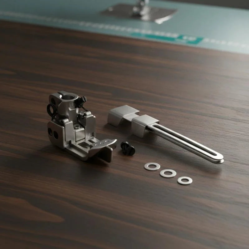 3-Needle 5-Thread Overlock Presser Foot Set | Roll Hem Guide