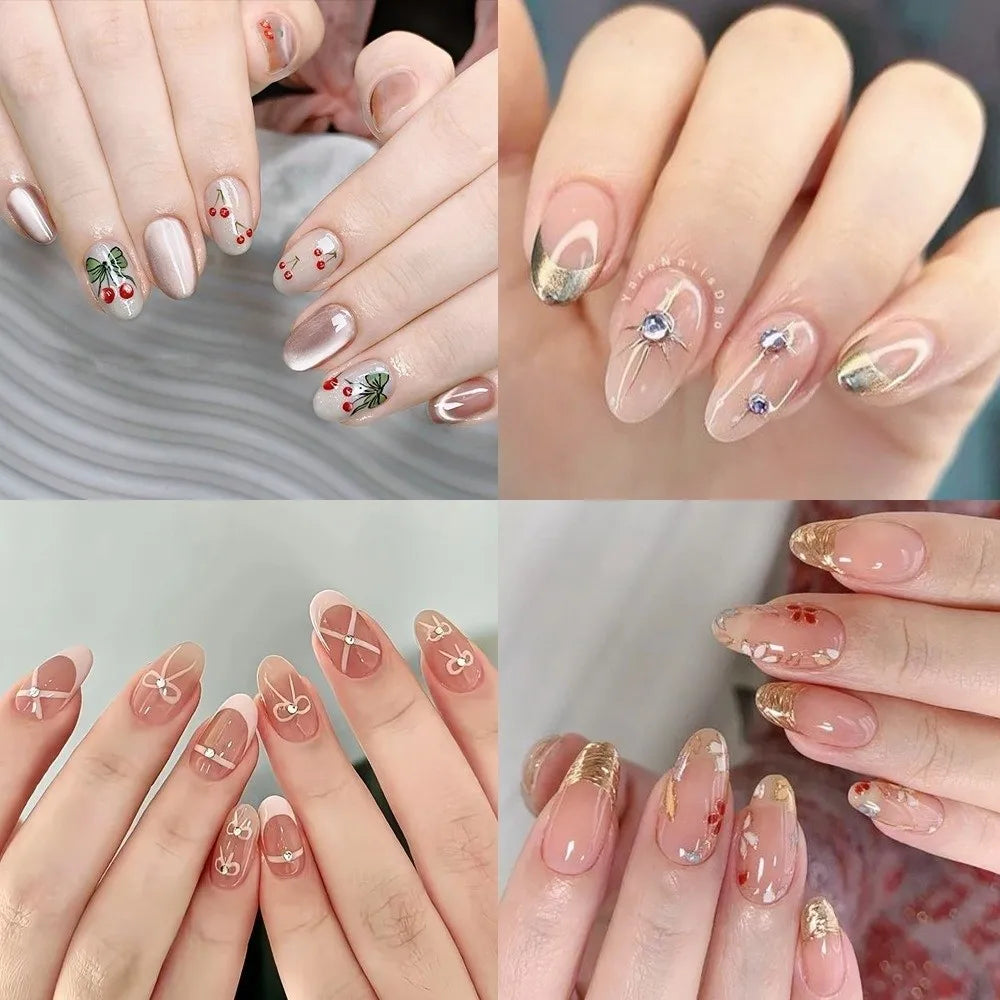 Half Matte Press On Nails Extra Short False Tips 120/240pcs