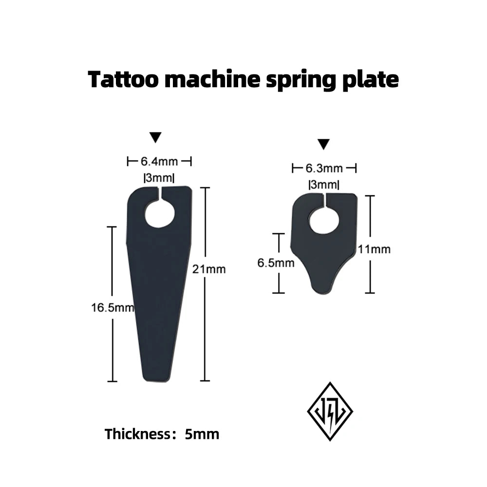 Tattoo Machine Spring Plates – 5 Thickness Steel Replacement Set
