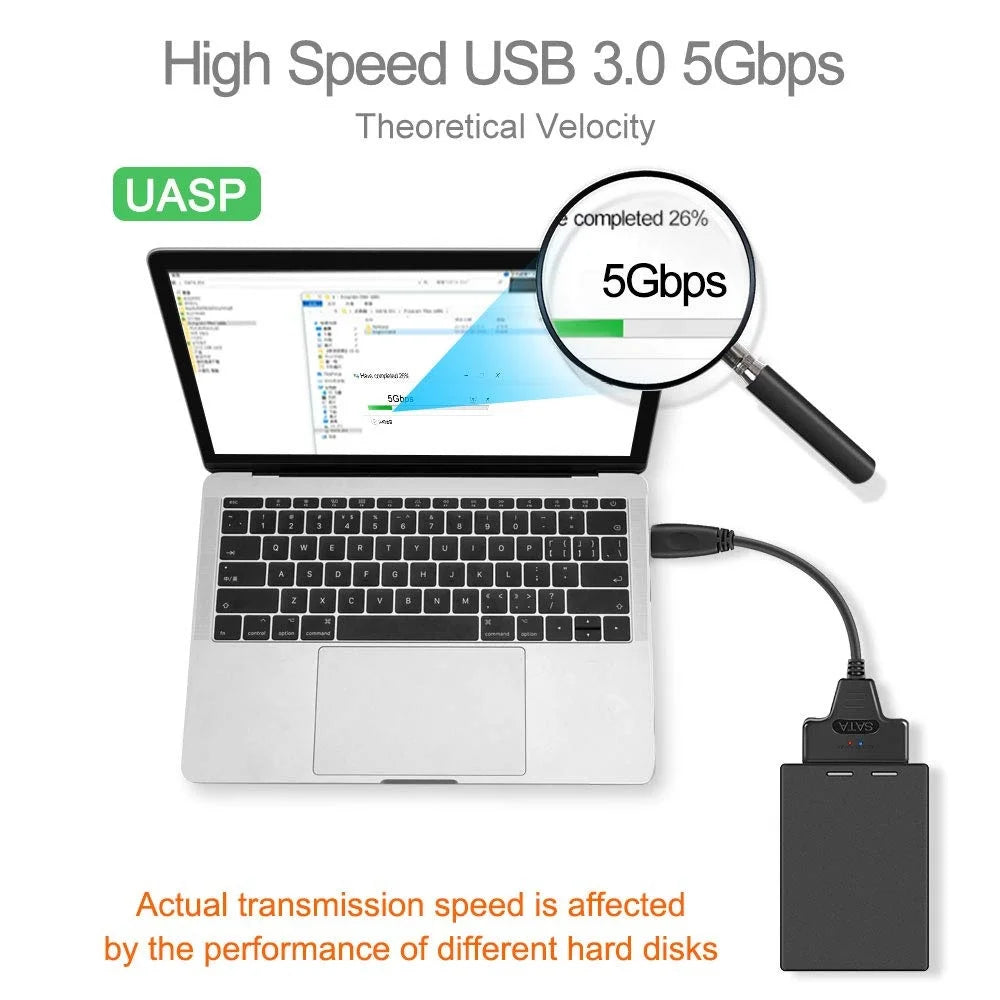 SATA to USB 3.0 Adapter Cable | 2.5" HDD & SSD Converter SATA USB Adapter PRIMED
