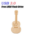 Maple Wood Guitar USB 3.0 Flash Drive 8GB–128GB Custom Logo USB Flash Drive PRIMED 32 GB Maple