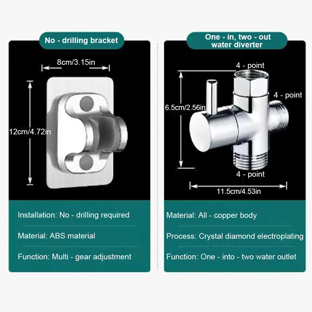 Stainless Steel Bidet Sprayer Set with 2-Way Diverter & Hose Bidet Sprayer Set PRIMED