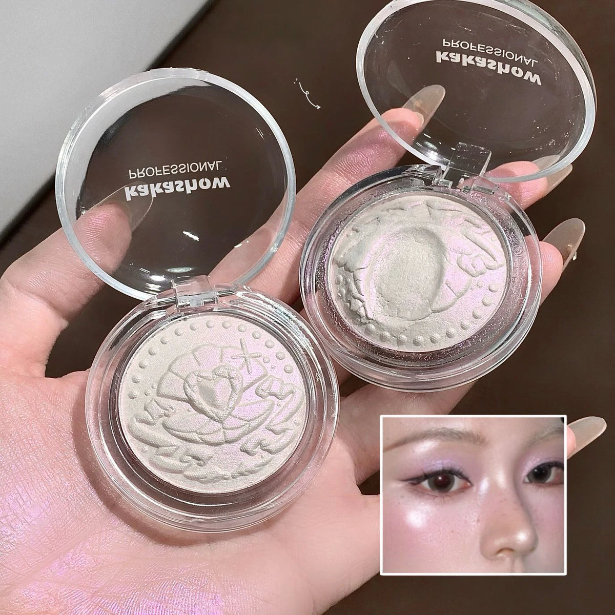 Shimmer Diamond 3-Color Highlighter Palette | Glitter Contour
