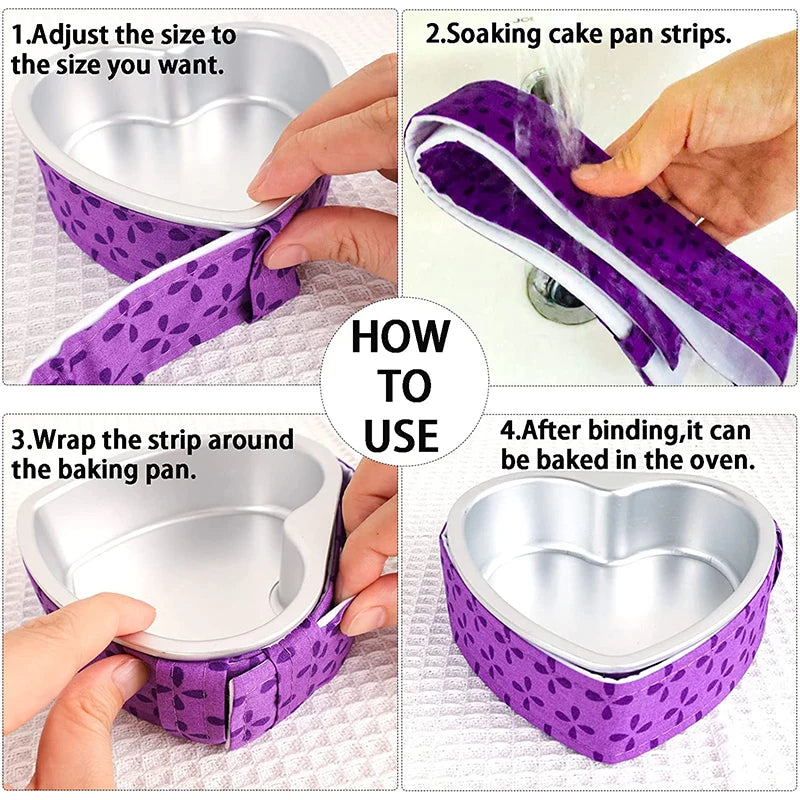 Bake Even Strips – Absorbent Cotton Cake Pan Dampener Cake Baking Strip PRIMED