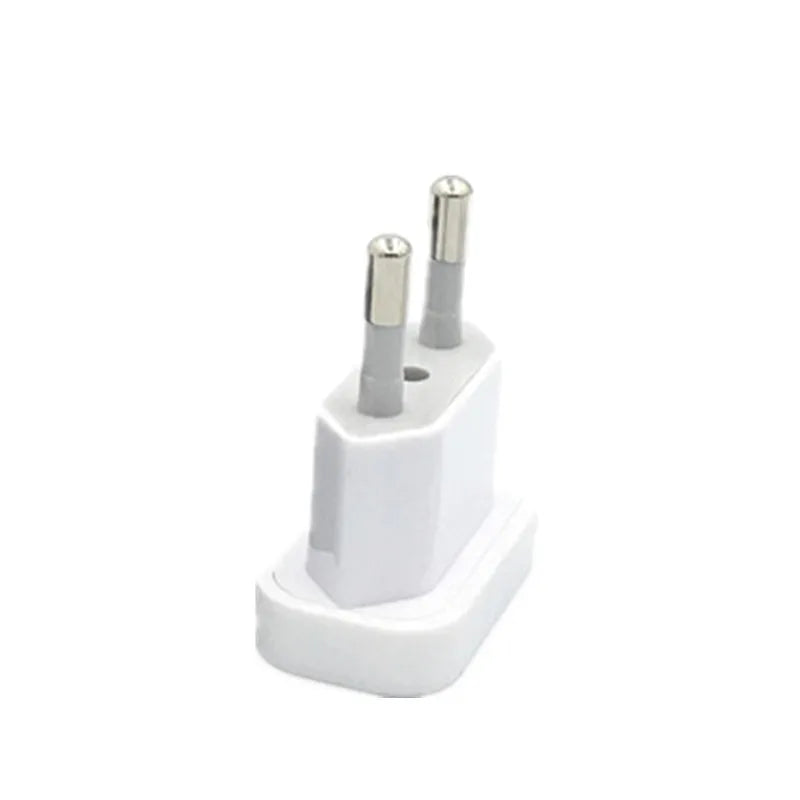 US to EU Travel Plug Adapter – CE Certified, Surge Protection Travel Plug Adapter PRIMED Type 2 White 4.0mm pin