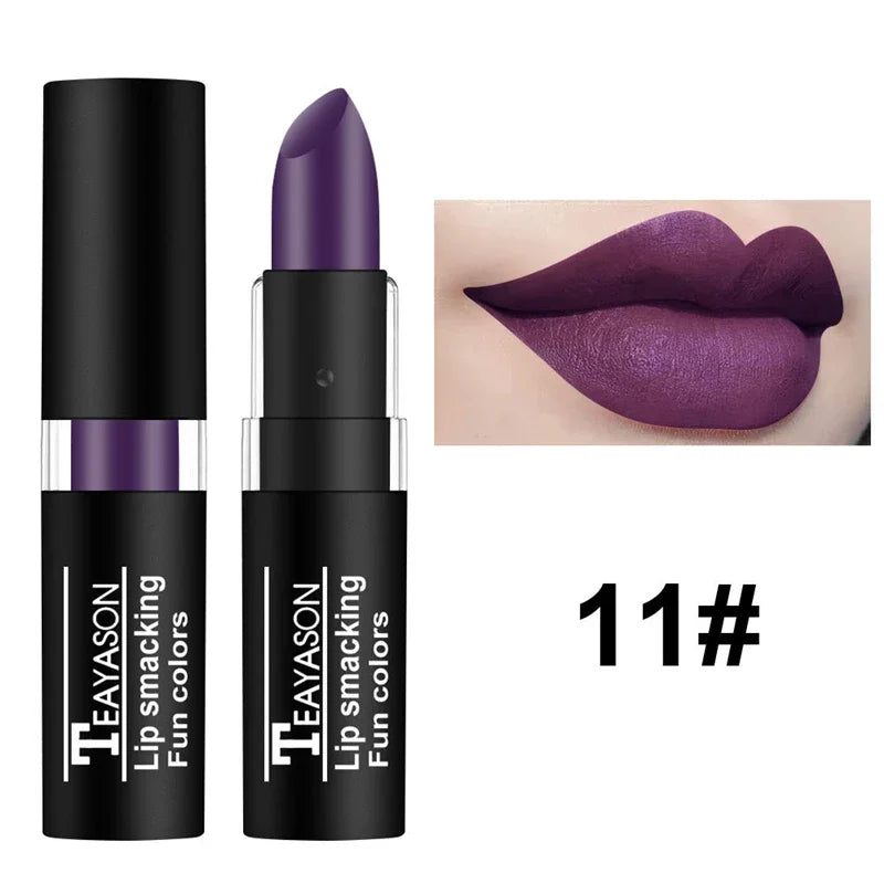 Velvet Matte Lipstick – 12 Shades, Waterproof & Long-Lasting