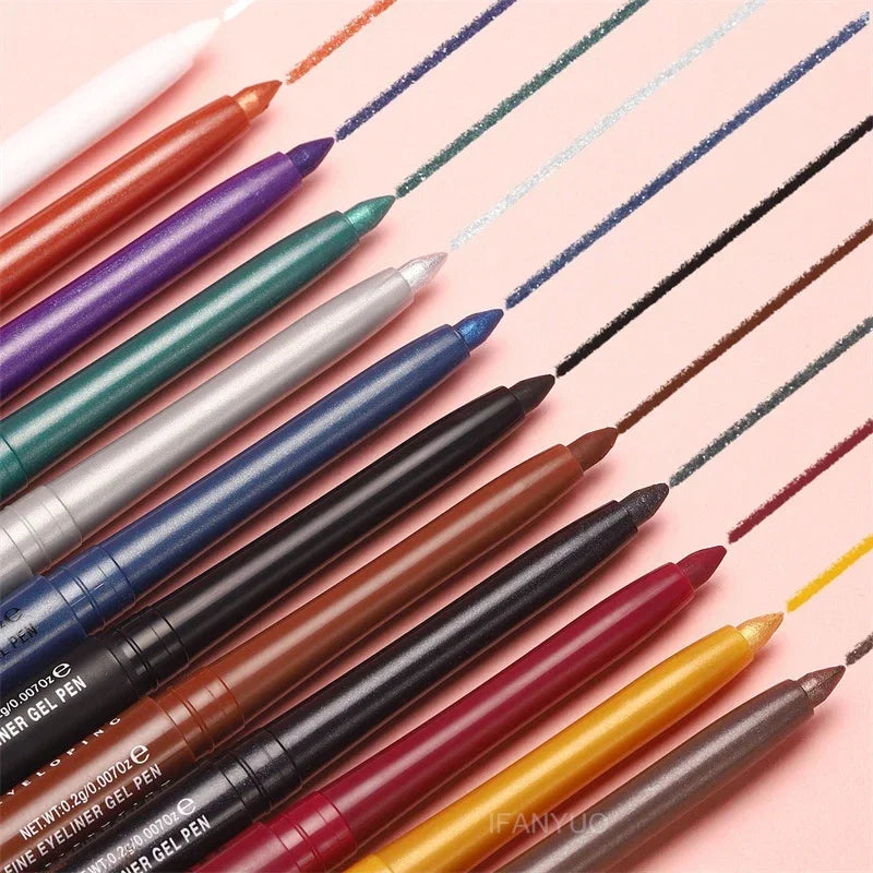 Waterproof Eyeliner Pencil – 12 Matte & Pearl Shades