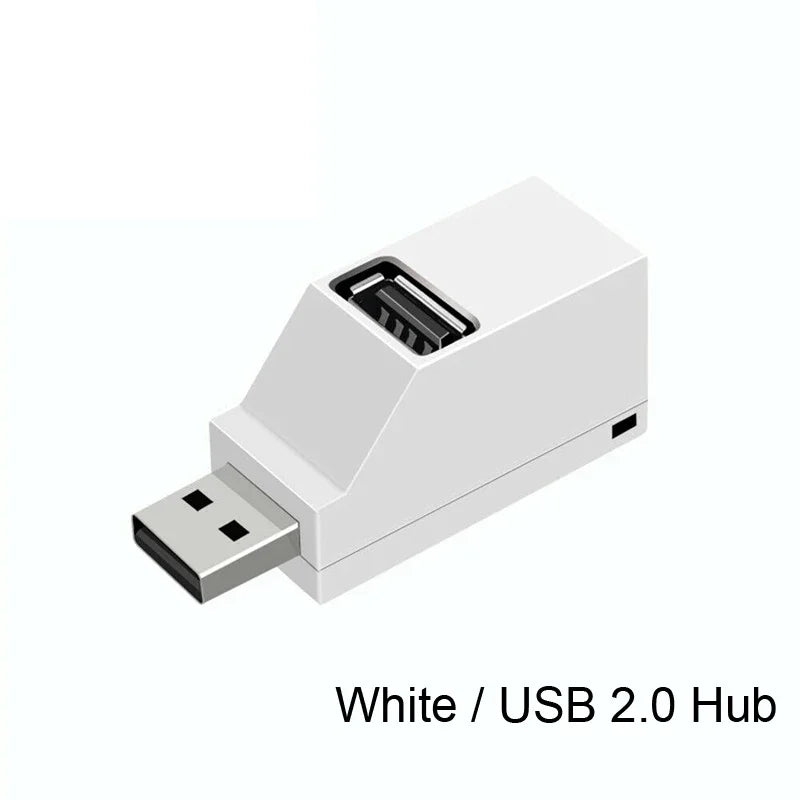 3-Port USB 2.0/3.0 Hub Splitter Adapter for PC & Laptop USB Hub Adapter PRIMED White USB 2.0 HUB