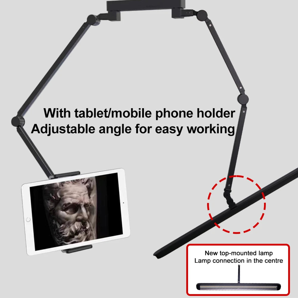 Tattoo Studio Ceiling LED Light – Dimmable, Foldable & Tablet Holder Tattoo Studio Light PRIMED