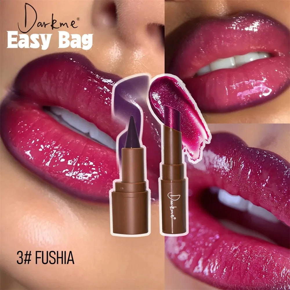 Matte Lip Liner & Pearlescent Lipstick Set – Long-Lasting Duo