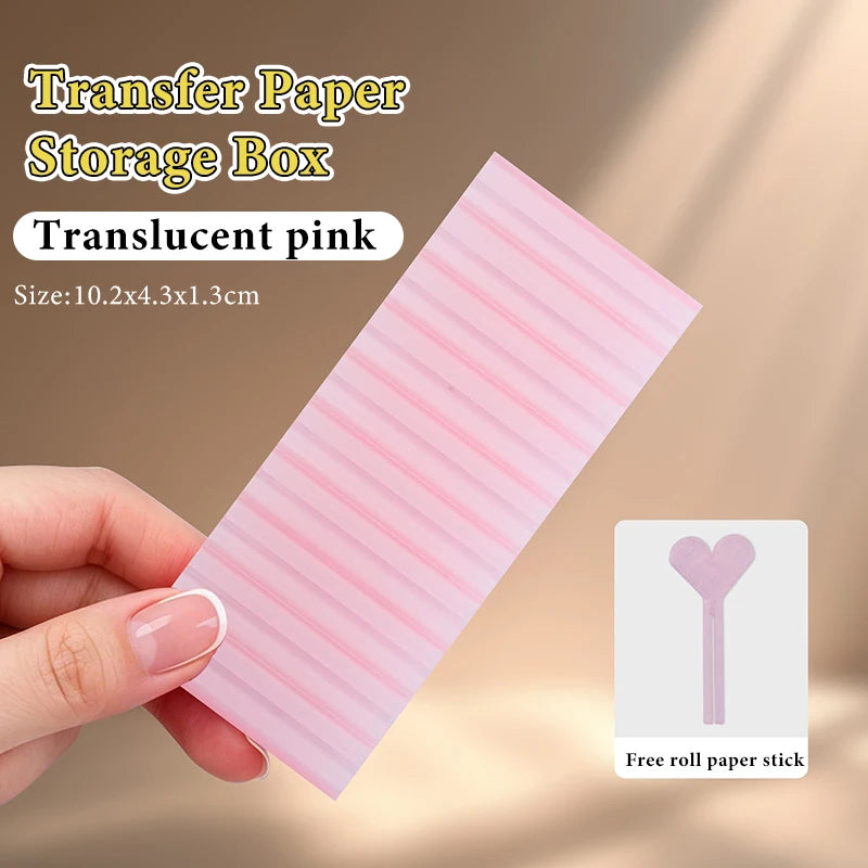10-Compartment Nail Transfer Paper Storage Box – 7 Colors