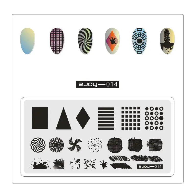 Nail Art Stamping Plate 6×12cm – Cactus Floral & Animal Designs Nail Stamping Plate PRIMED Zjoy14