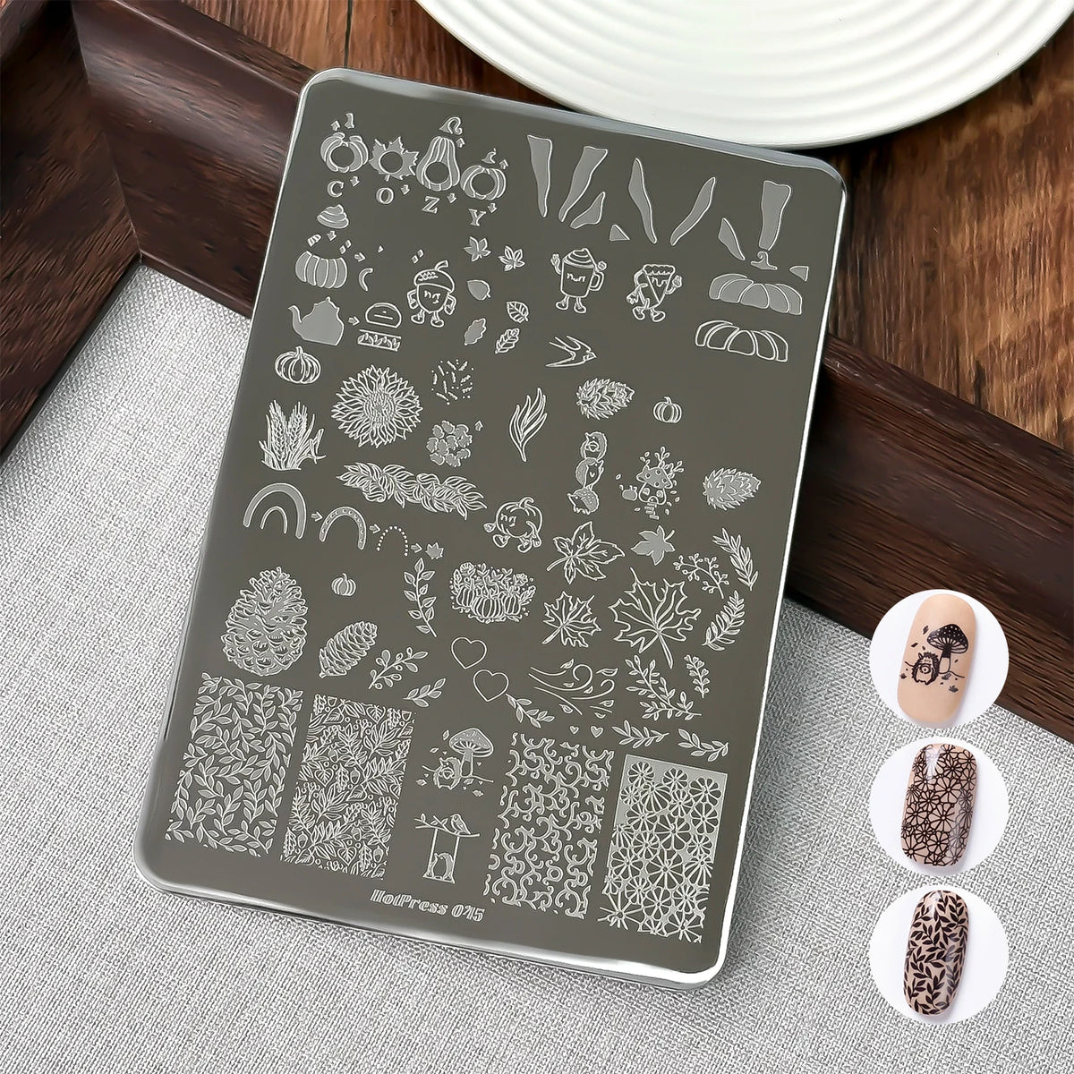 Vintage Lace Nail Stamping Plate – Flowers, Bow & Lace Art