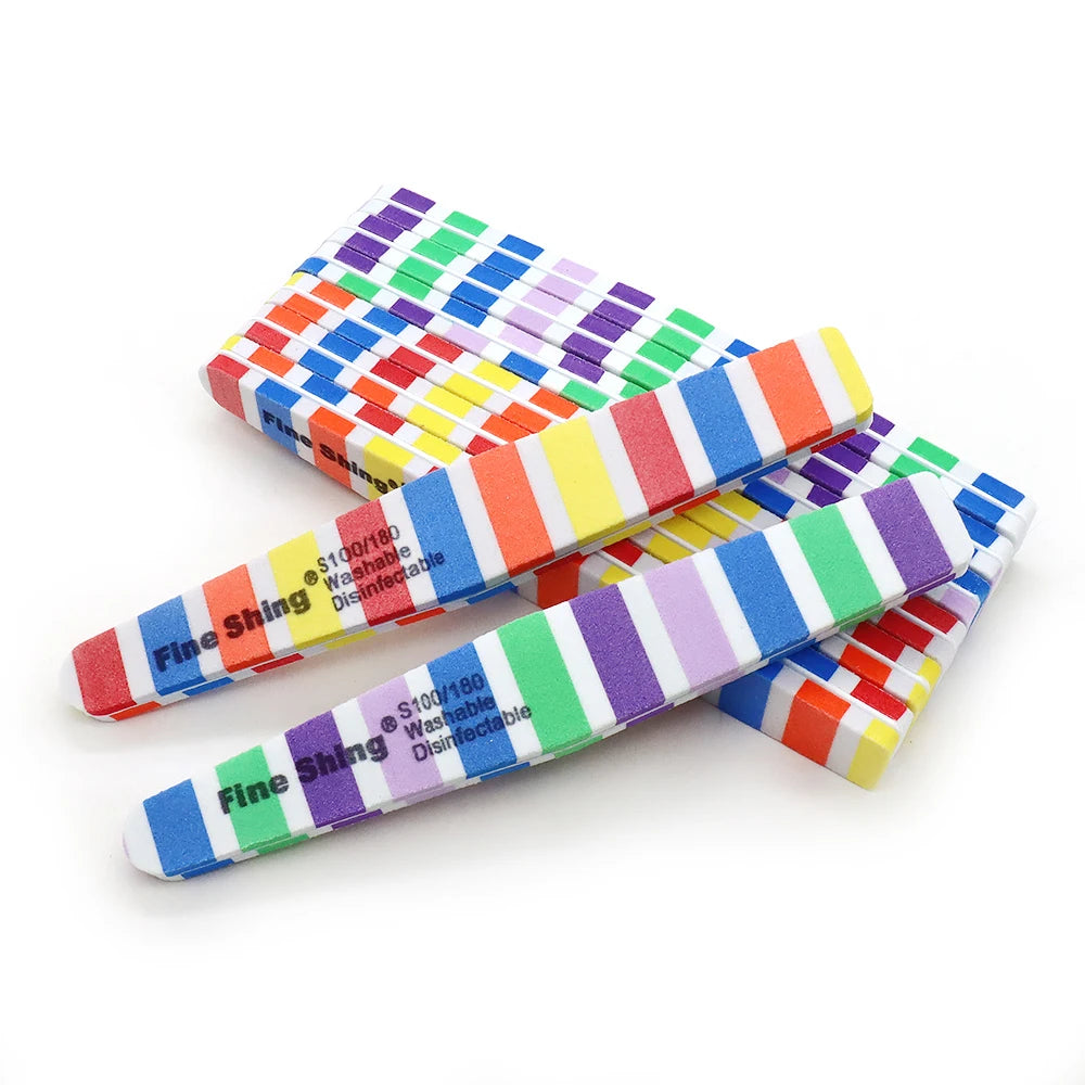 JEARLYU Double-Sided Sponge Nail Files 100/180 Grit | 2–20 Pcs Nail File PRIMED