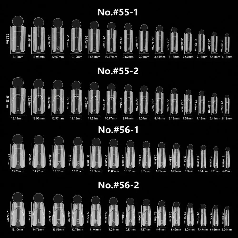 14 Sizes French Nail Dual Forms – Reusable Full Cover Molds