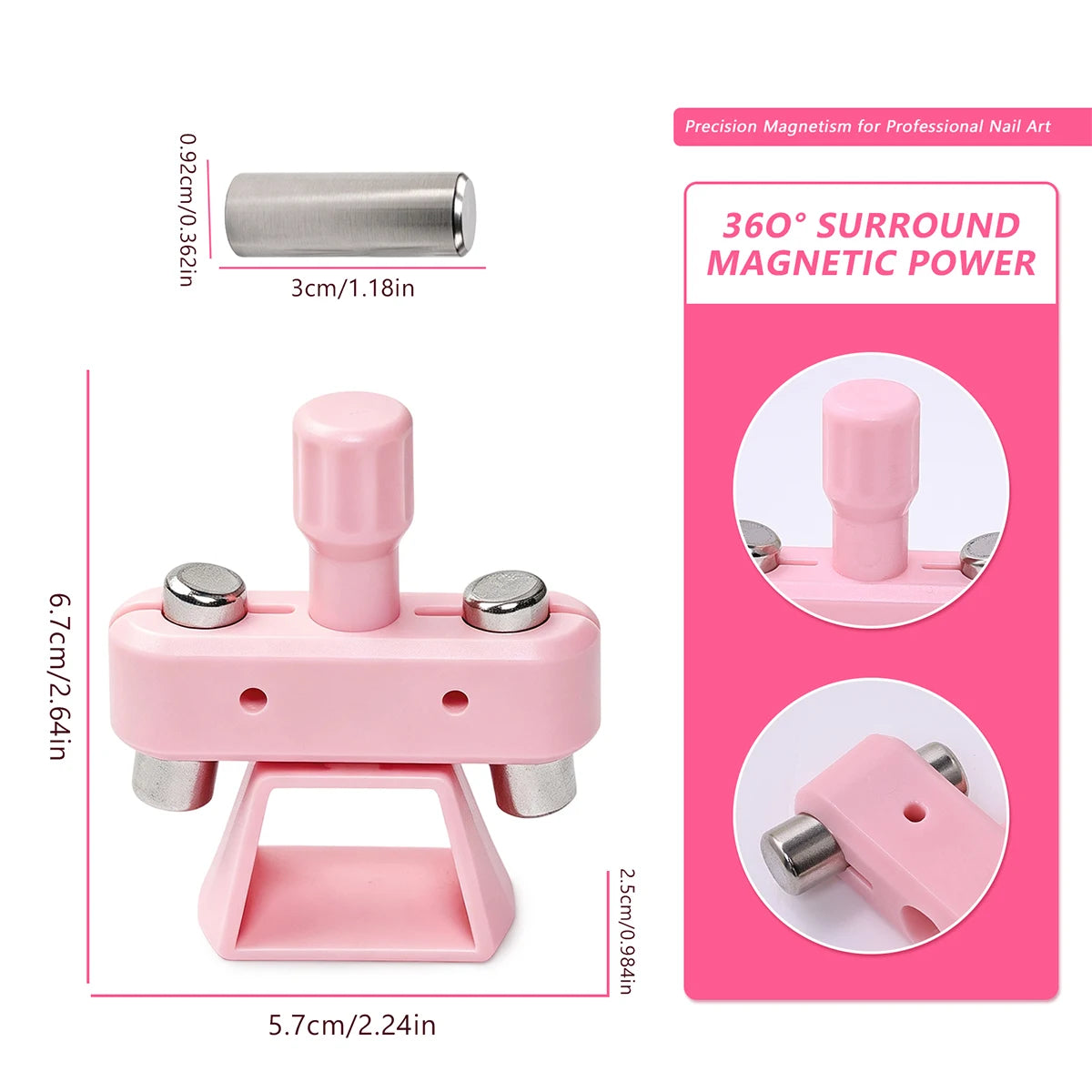 Rotating Cat Eye Magnet Tool – 3D Glass Bead Nail Art