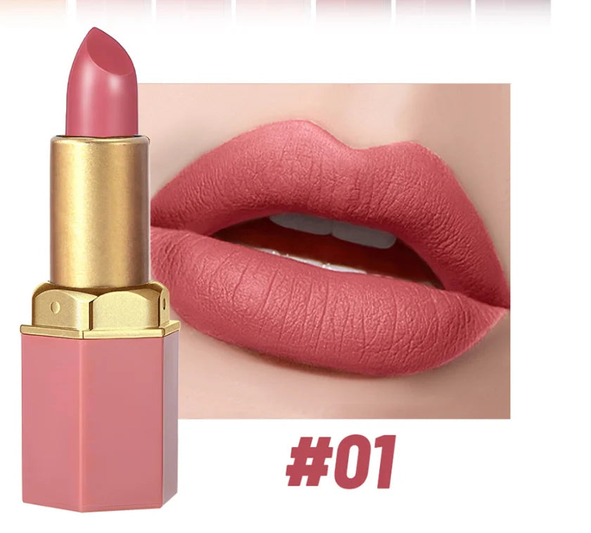 SAM SUGAR Gold Bar Lipstick – 6 Colors Pearlescent Glitter