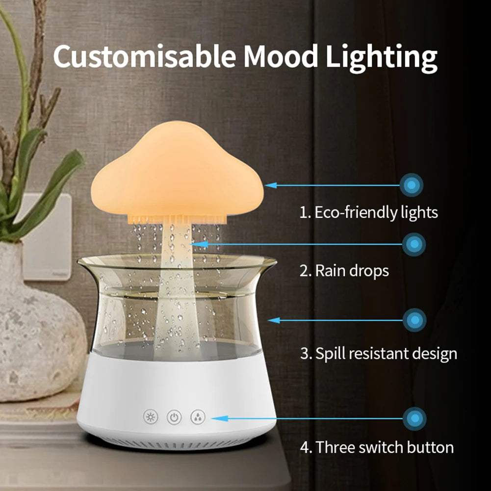 Mushroom Rain Mist Maker – LED Aroma Diffuser & Humidifier Aroma Diffuser Humidifier PRIMED