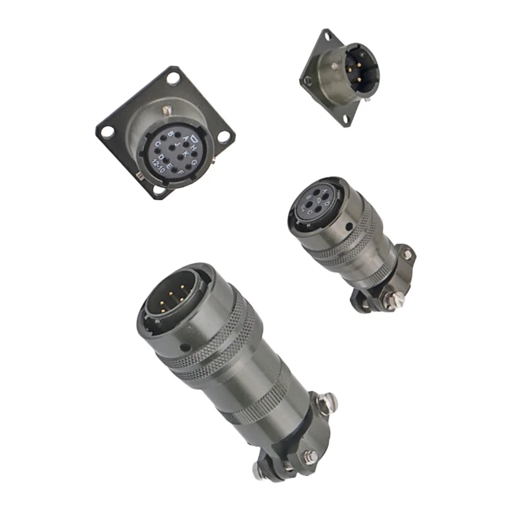 Waterproof Circular Aviation Connector Socket | Gold-Plated