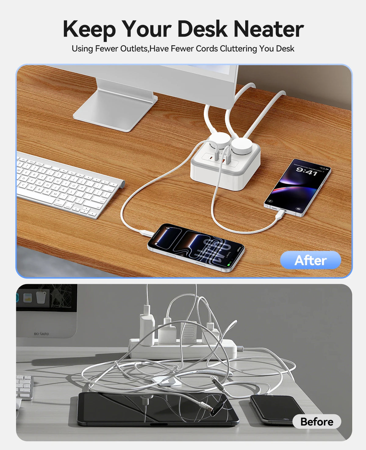ORICO Desktop Power Strip PD 20W USB-C Fast Charging EU Plug Desktop Power Strip PRIMED