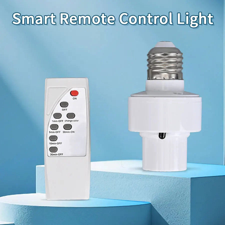E27 IR Remote Control Lamp Holder with Timer Switch Lamp Holder Socket PRIMED
