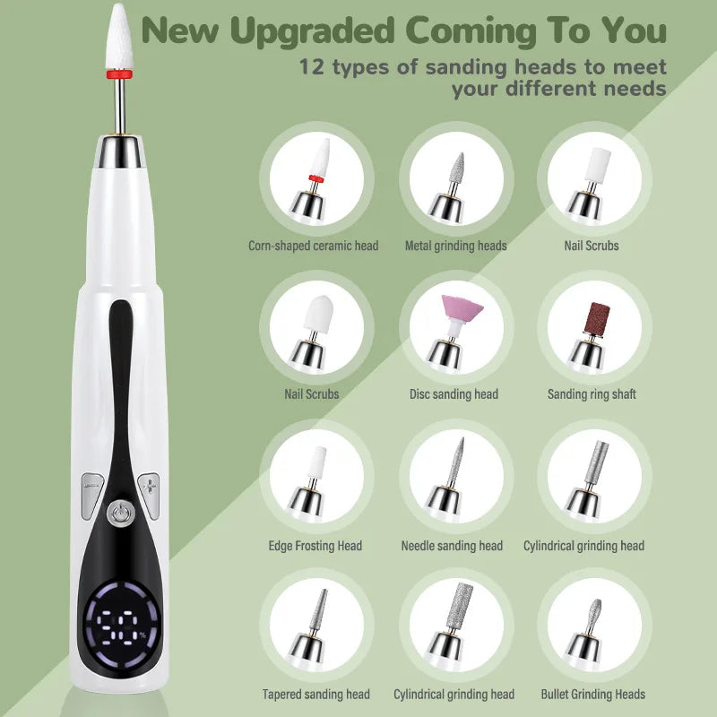 Electric Nail Drill Machine – Manicure Polisher & Sanding Bits Electric Nail Drill PRIMED