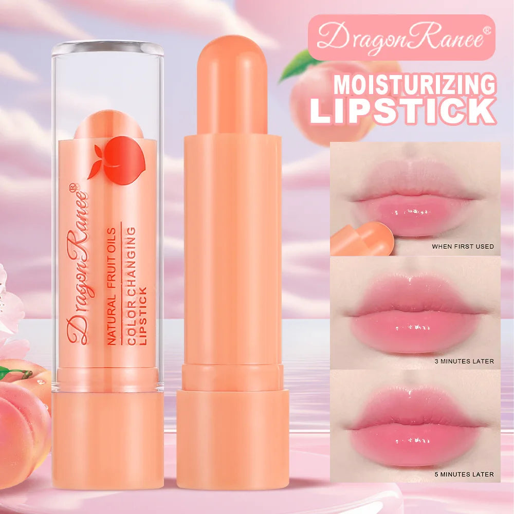 Dragon Ranee Color Changing Lip Balm Tint – Peach Orange Color Changing Lipstick PRIMED Lip Balm