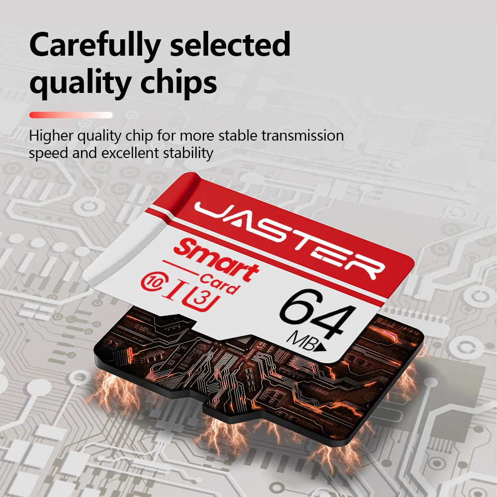 JASTER SD Card Class 10 U3 V30 TF Memory Card – Drone & Camera SD Memory Card PRIMED