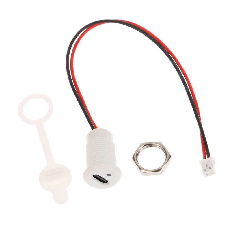 USB-C 2-Pin Waterproof Female Connector Jack PH2.0 Snap Lock