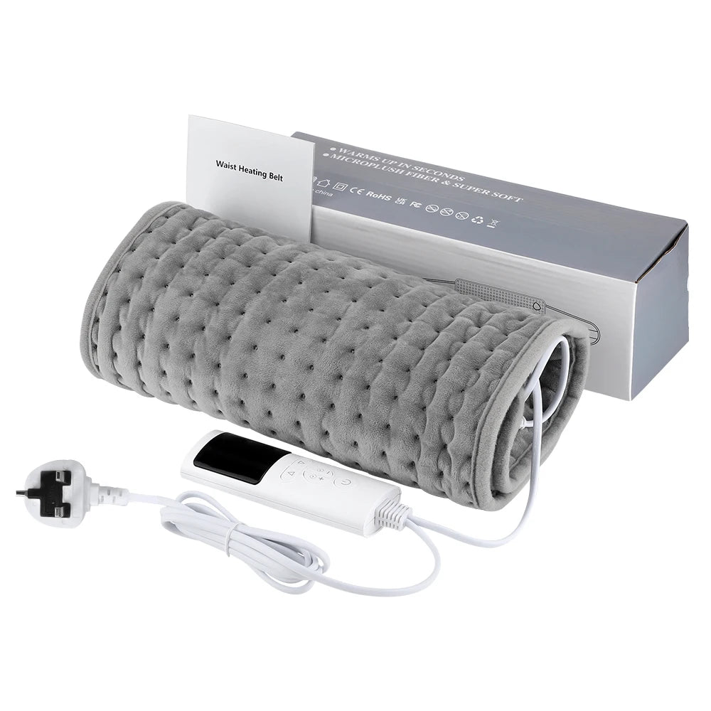 Hailicare Electric Heating Pad – 9-Level Waist & Back Warmer Electric Heating Pad PRIMED UK Plug(220-240V)