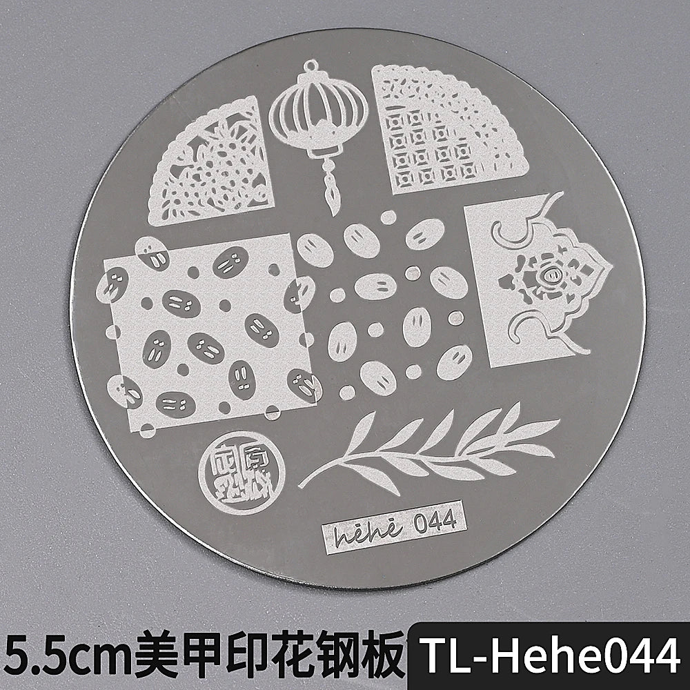 Nail Stamping Plate 5.5cm – Butterfly Flower Lace Stencil