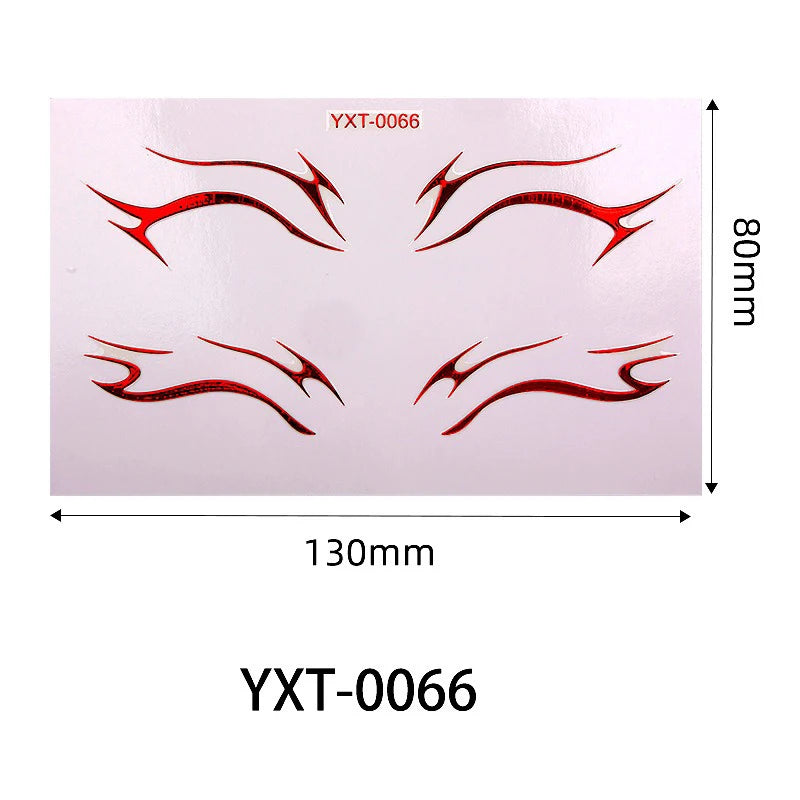 Purple Red Metallic Eye Makeup Stickers | Temporary Tattoo