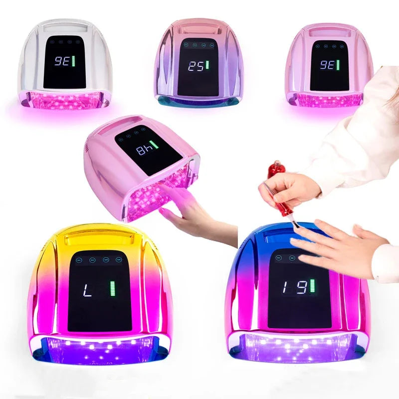 96W Wireless Rechargeable UV LED Nail Lamp – Gel Polish Dryer UV LED Nail Lamp PRIMED