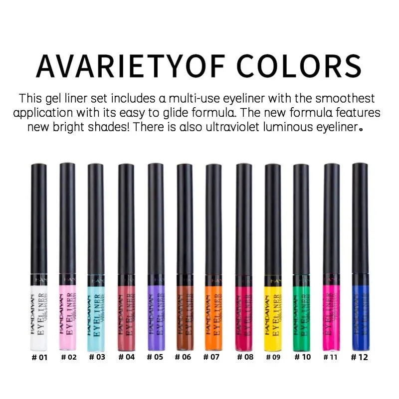Handaiyan Neon UV Glow Matte Liquid Eyeliner – Waterproof Liquid Eyeliner Pen PRIMED