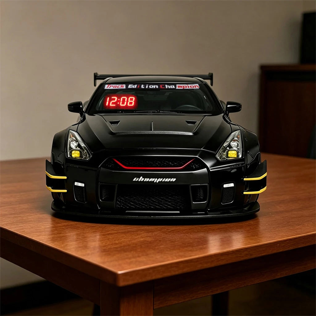 Sports Car Alarm Clock – Engine Sound, LED Lights & Mist Sprayer