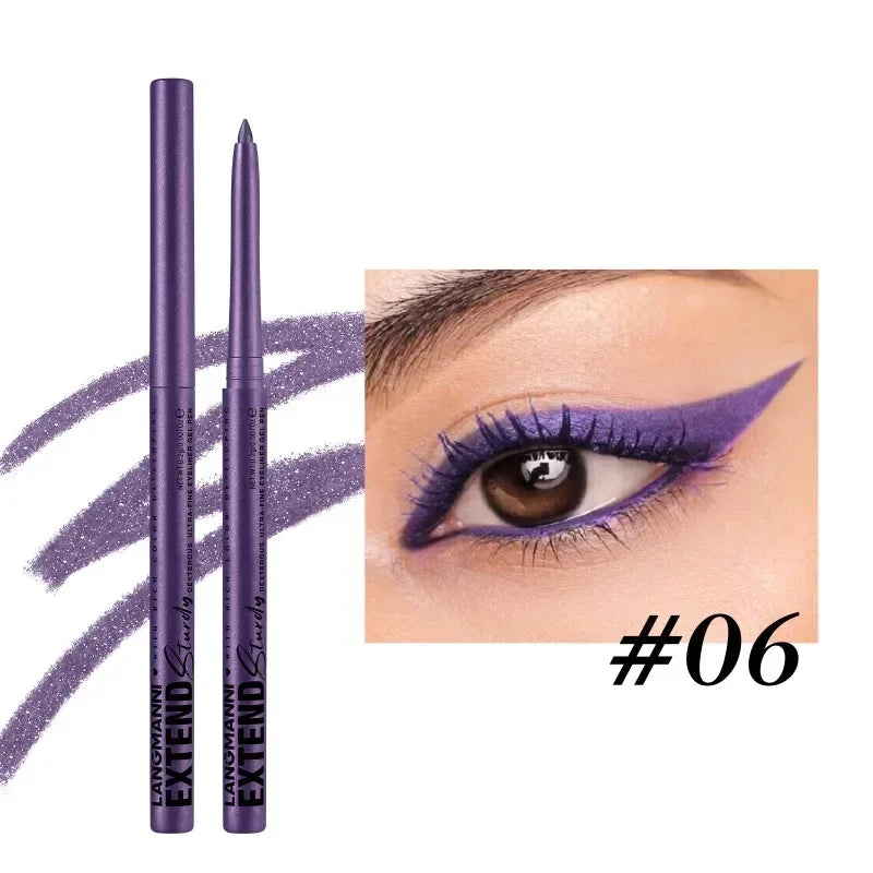 Waterproof Eyeliner Pencil – 12 Matte & Pearl Shades