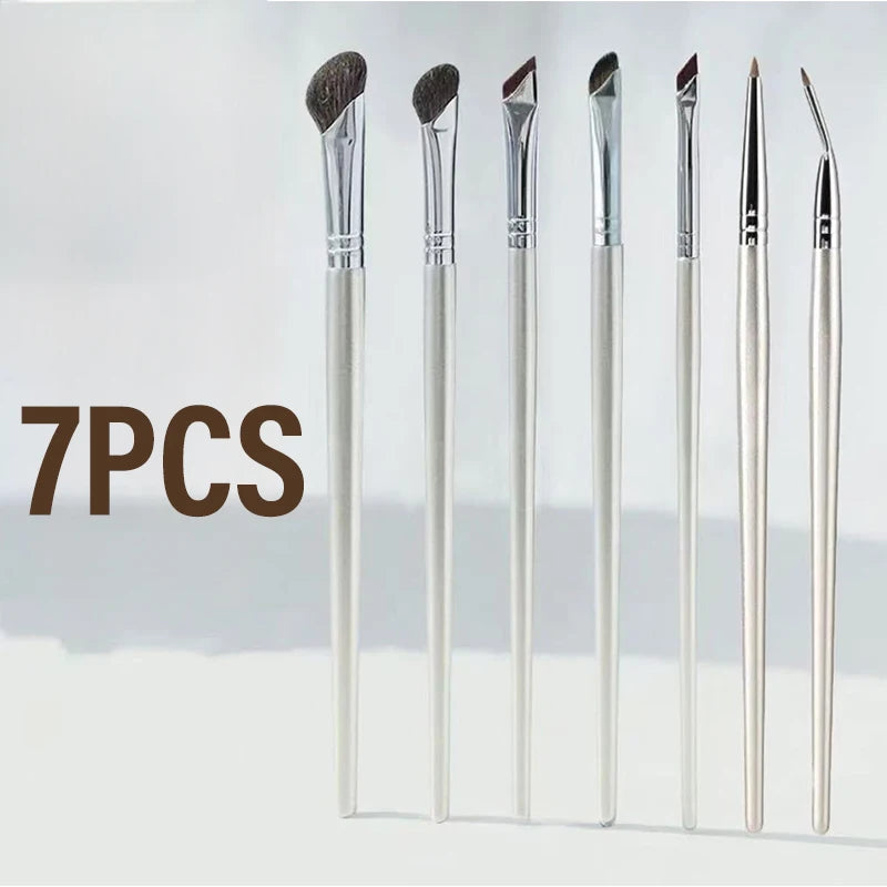 7-Pc Eye Makeup Brush Set – Angled Eyeliner & Concealer