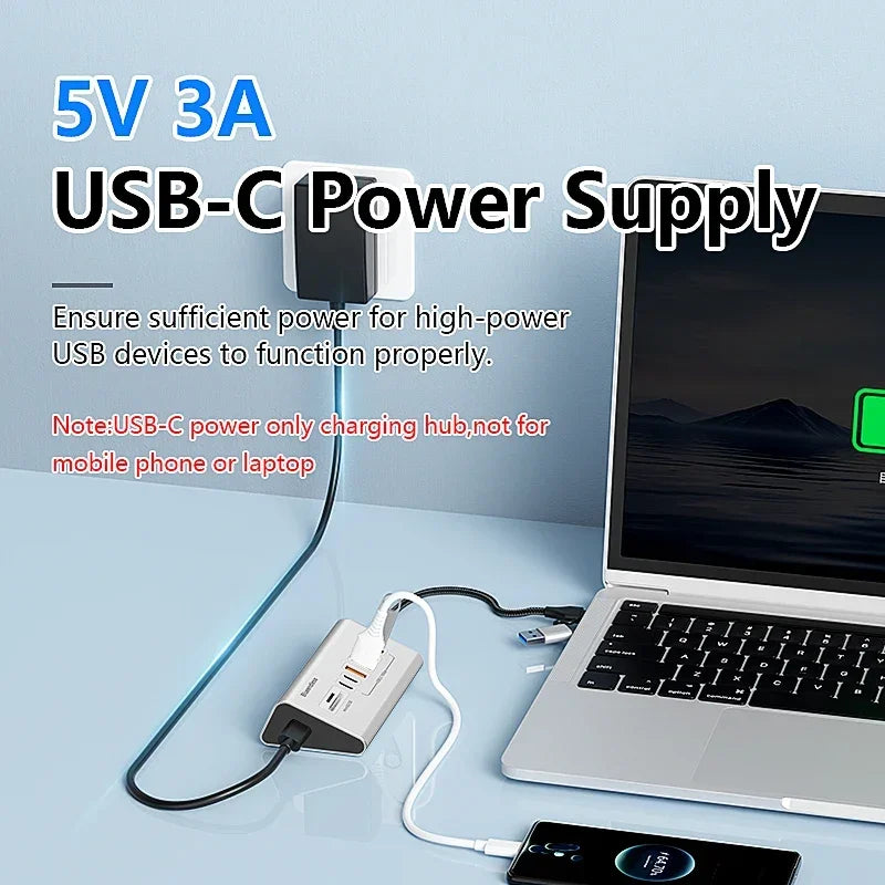 USB 3.2 Docking Station 8/9-Port 10Gbps Type-C Hub Aluminum