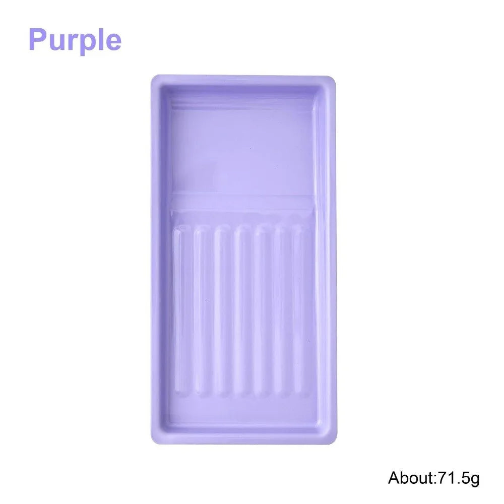 Stainless Steel Nail Art & Cosmetic Tool Tray 20×10cm Nail Art Tray PRIMED Purple