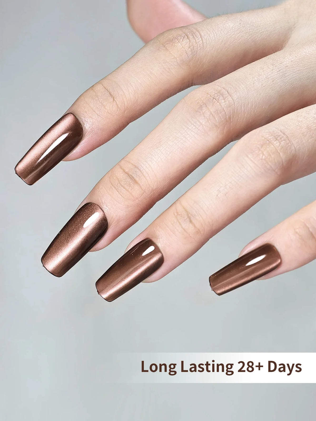 Dark Brown Cat Eye Gel Nail Polish 10ml – Magnetic Glitter