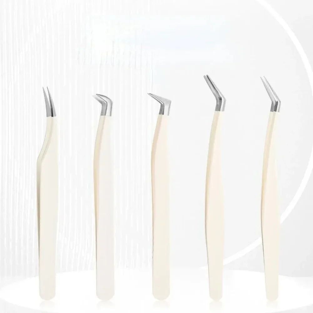 Anti-Static Eyelash Tweezers – Stainless Steel Lash Tool Eyelash Tweezers PRIMED